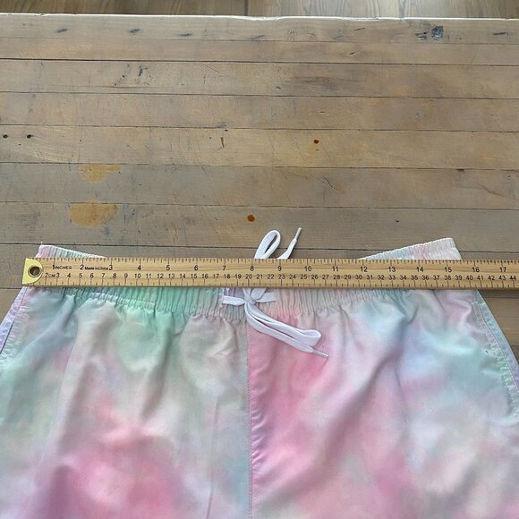 Pacsun x Playboy Pastel Tie Dye Drawstring Swim Trunk Shorts, Size Medium - Picture 7 of 9